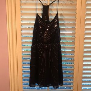 Black sequenced dress